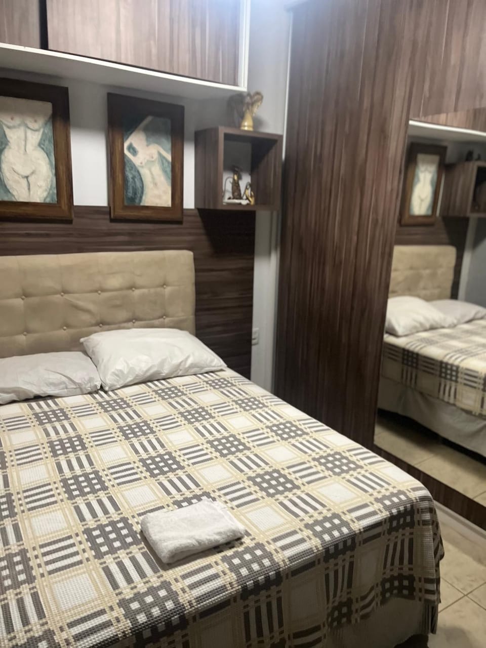 Bed, Photo of the whole room, Bedroom, towels, wardrobe