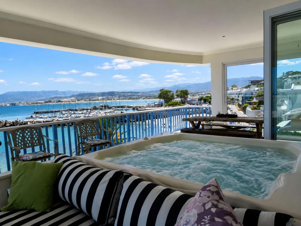 Patio, Hot Tub, View (from property/room), Seating area, Sea view