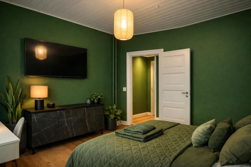 Property building, Living room, Bedroom