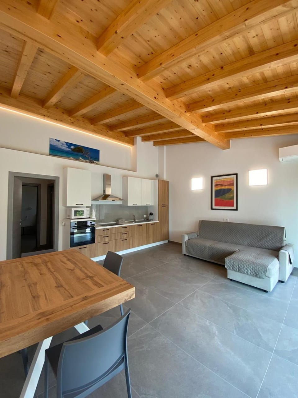 Kitchen or kitchenette, Living room, Dining area