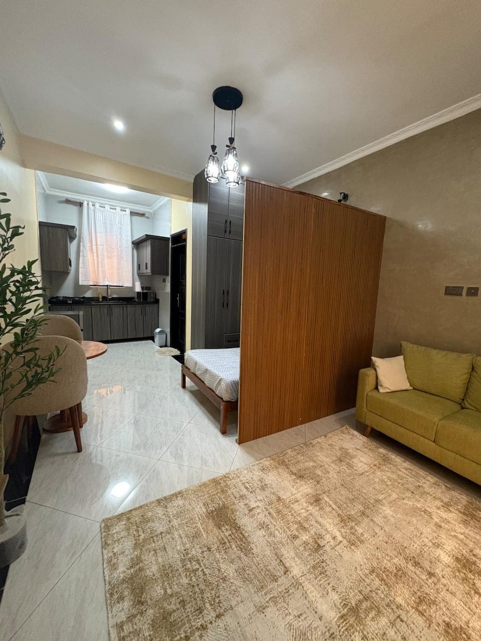Bed, Living room, Photo of the whole room, Seating area