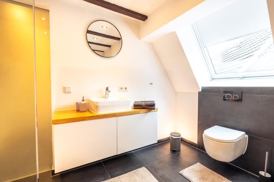 Toilet, Bathroom, towels