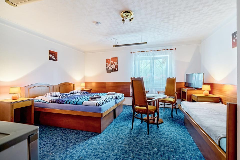 Bed, TV and multimedia, Photo of the whole room, Seating area, Bedroom