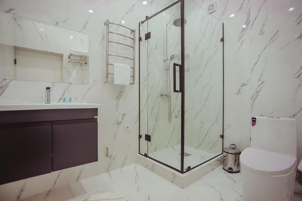 Shower, Toilet, Bathroom, towels
