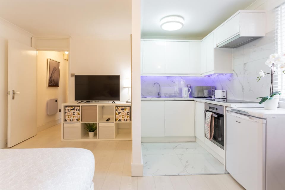 TV and multimedia, Kitchen or kitchenette, Photo of the whole room, minibar, oven, stove
