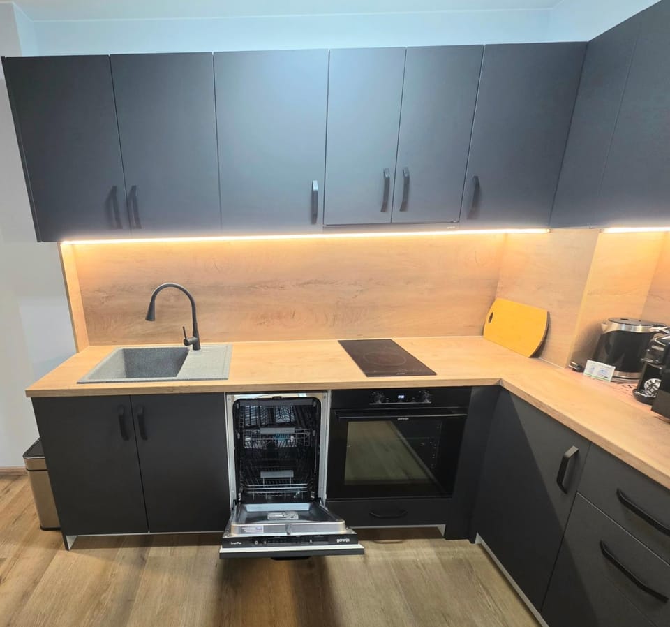 Coffee/tea facilities, Kitchen or kitchenette, dishwasher, heating, internet, oven, stove, air conditioner