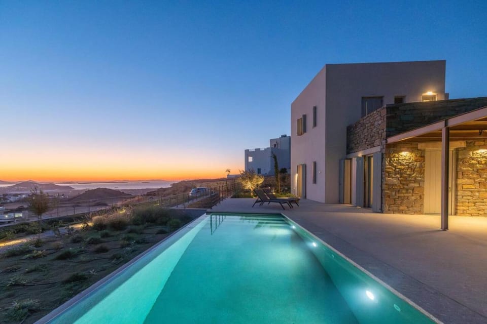 Pool view, Sunset
