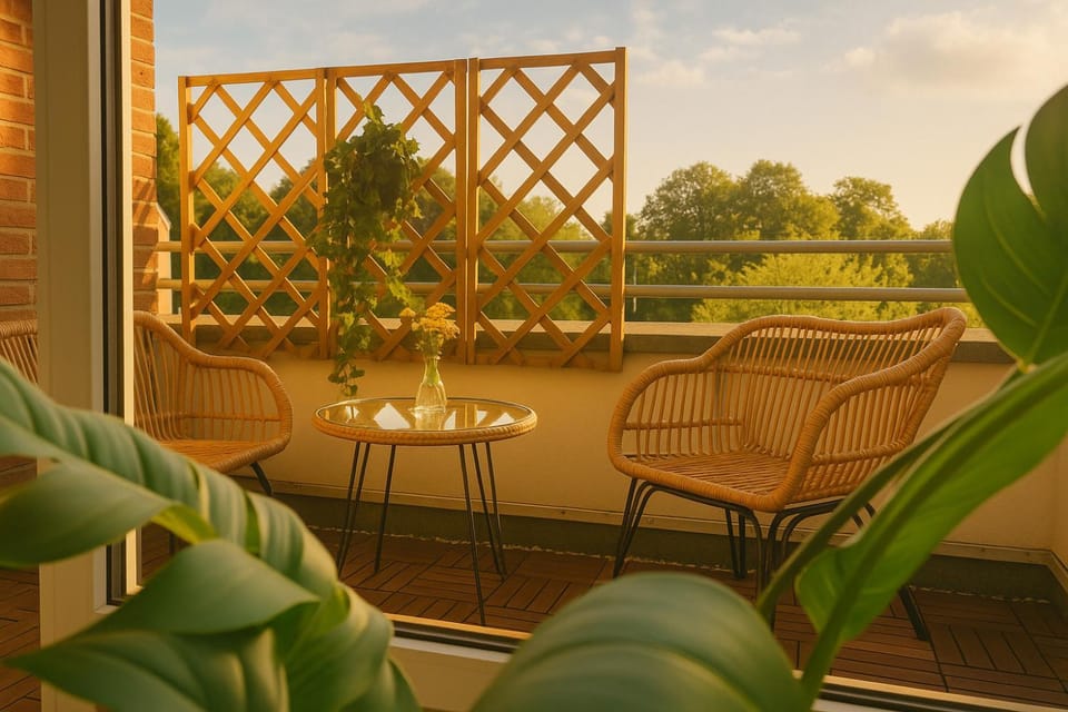 Property building, Balcony/Terrace, Seating area