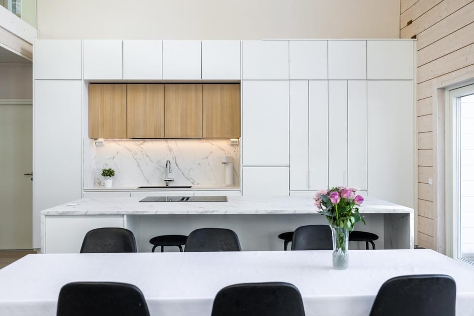 Kitchen or kitchenette, stove, kitchen