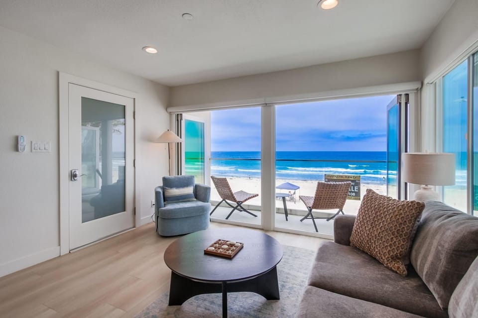 Living room, Seating area, Sea view