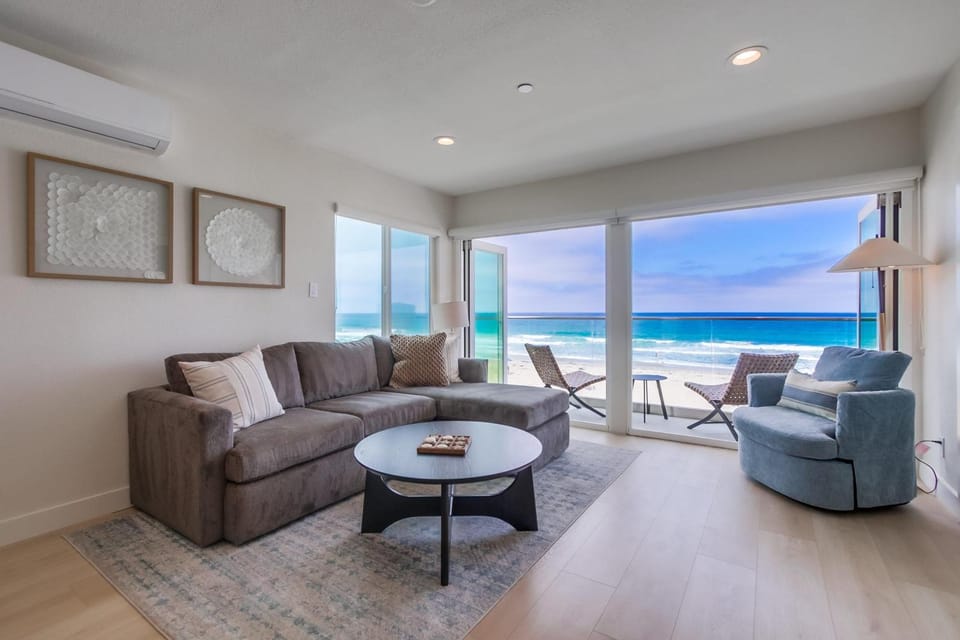 Living room, Seating area, Sea view