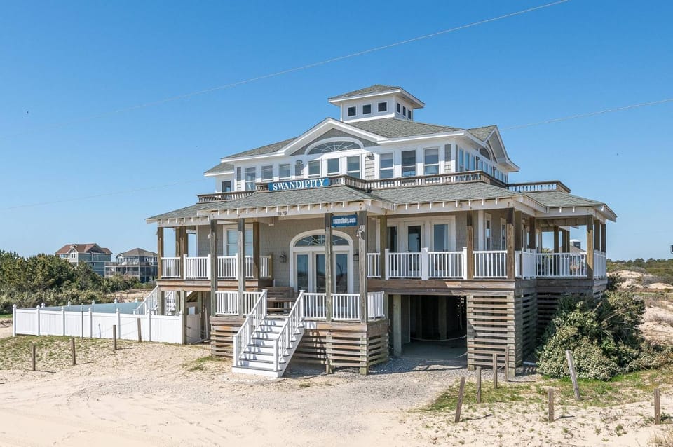 Swandipity - 4x4 Carova Beach, Unobstructed Ocean Views, Pool, Hot Tub, Flex Stays House in Carova Beach