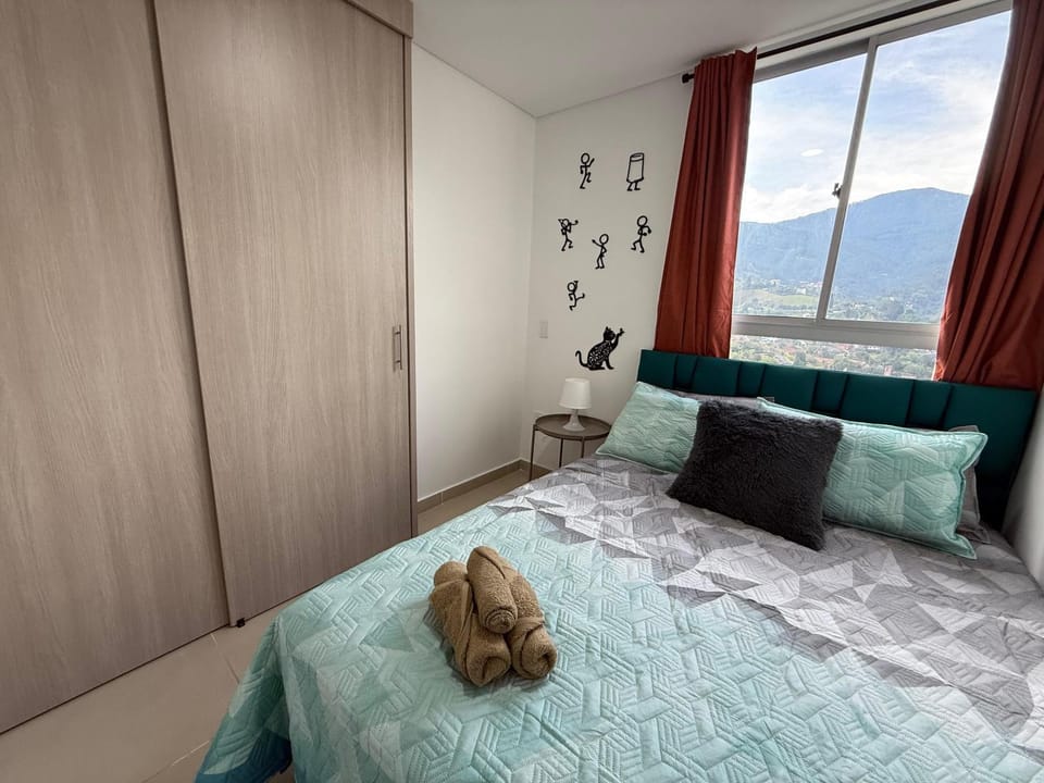 Bed, Natural landscape, Bedroom, wardrobe