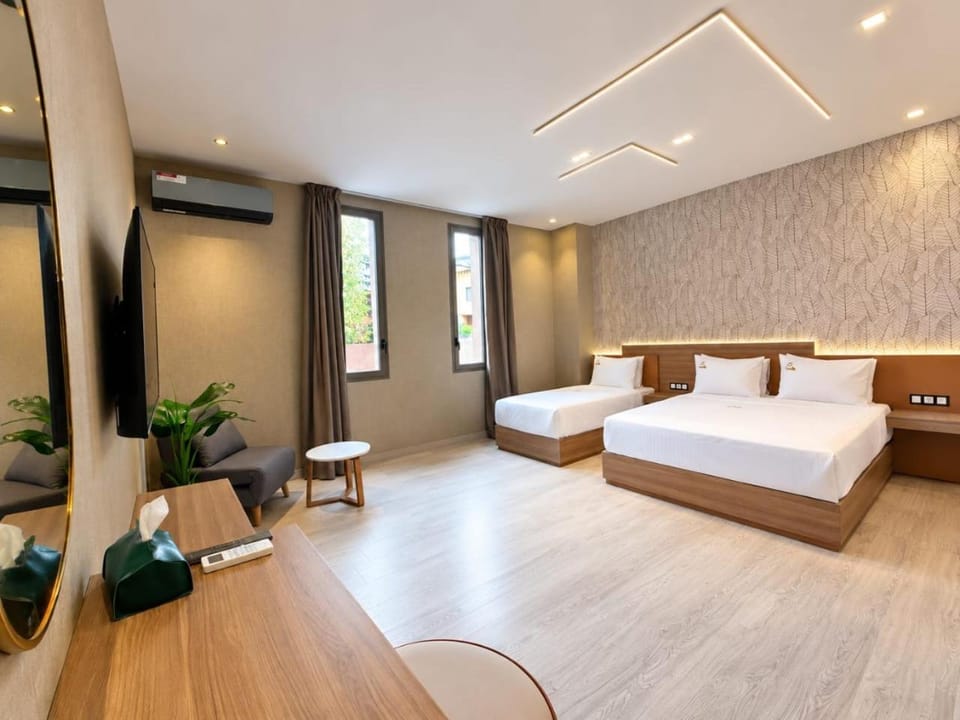 Bed, Photo of the whole room, air conditioner