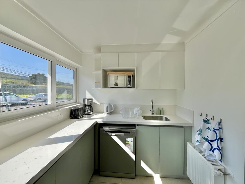 Kitchen or kitchenette, dishwasher