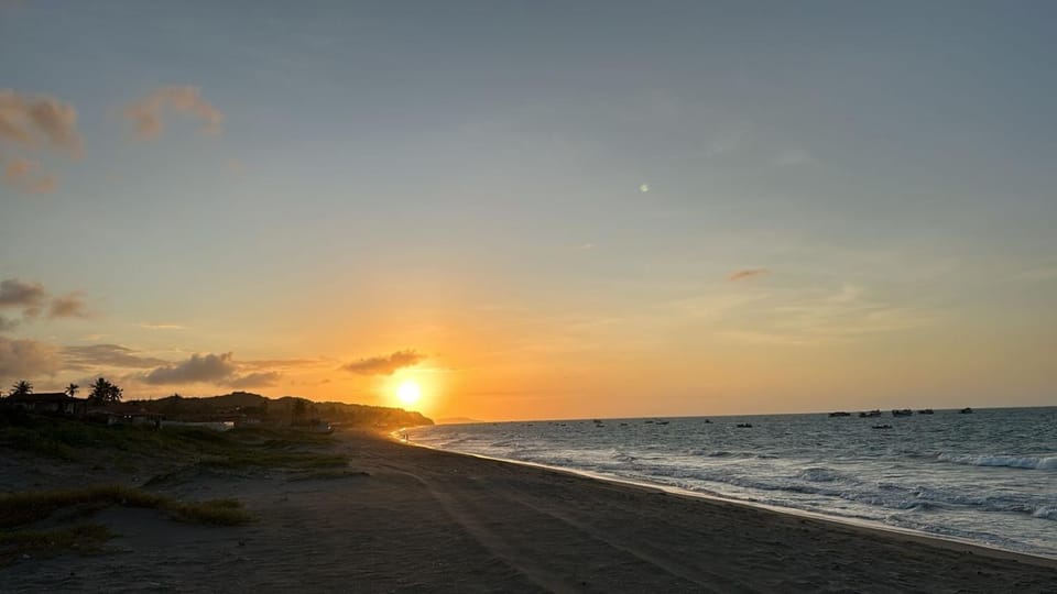 Beach, Sea view, Sunset