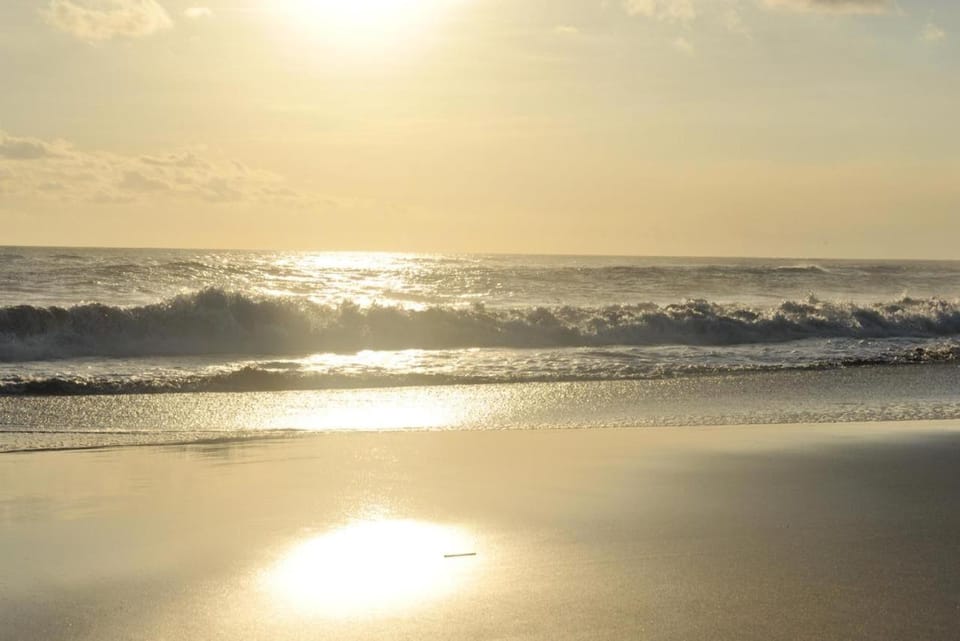 Beach, Sea view, Sunset