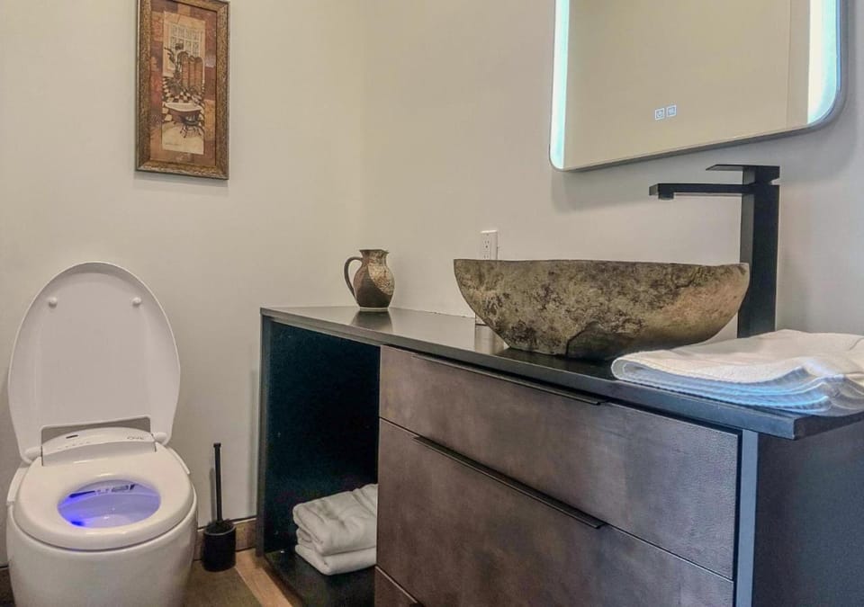 Toilet, Bathroom, towels