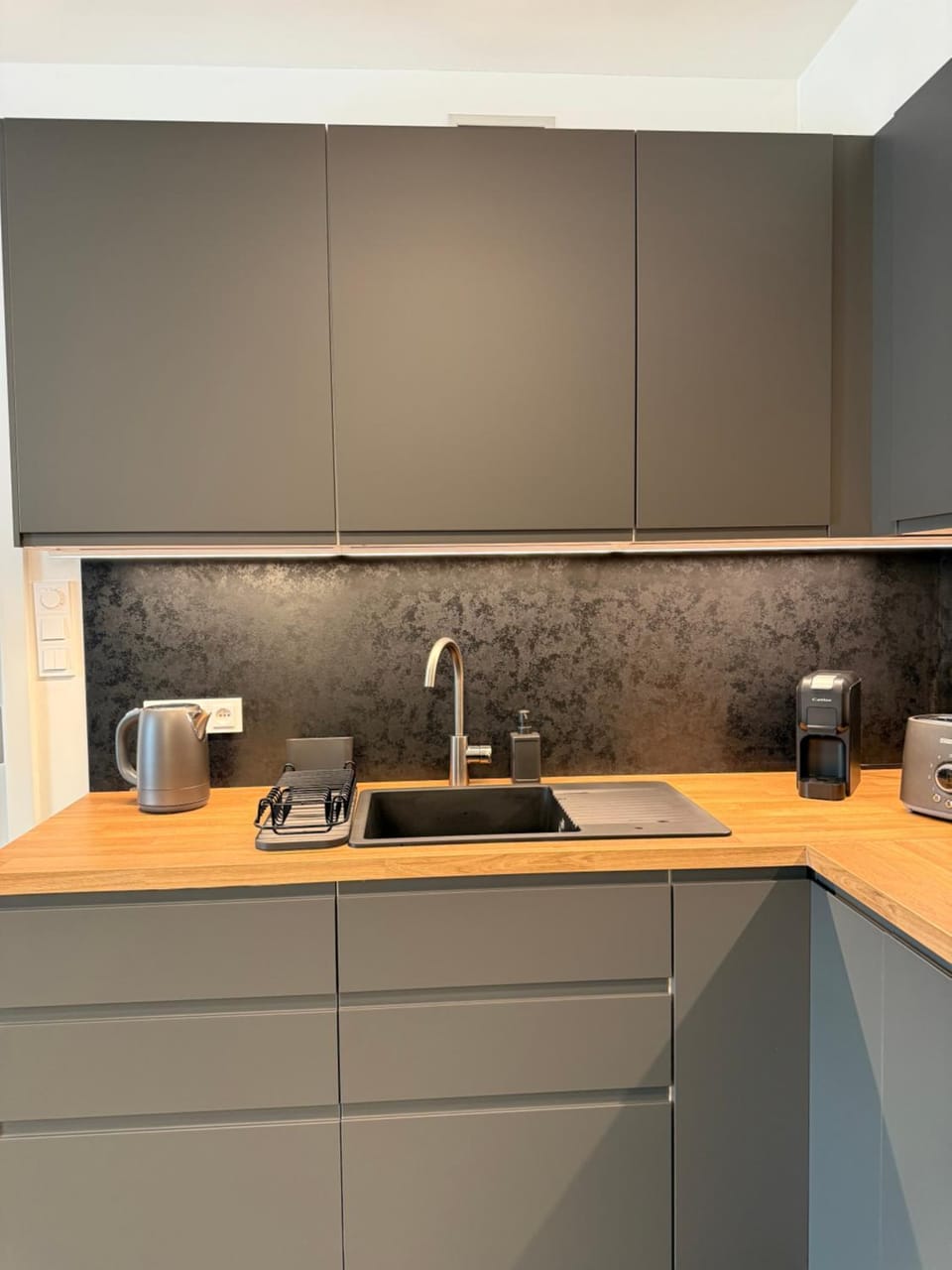 Coffee/tea facilities, Kitchen or kitchenette, dishwasher, stove