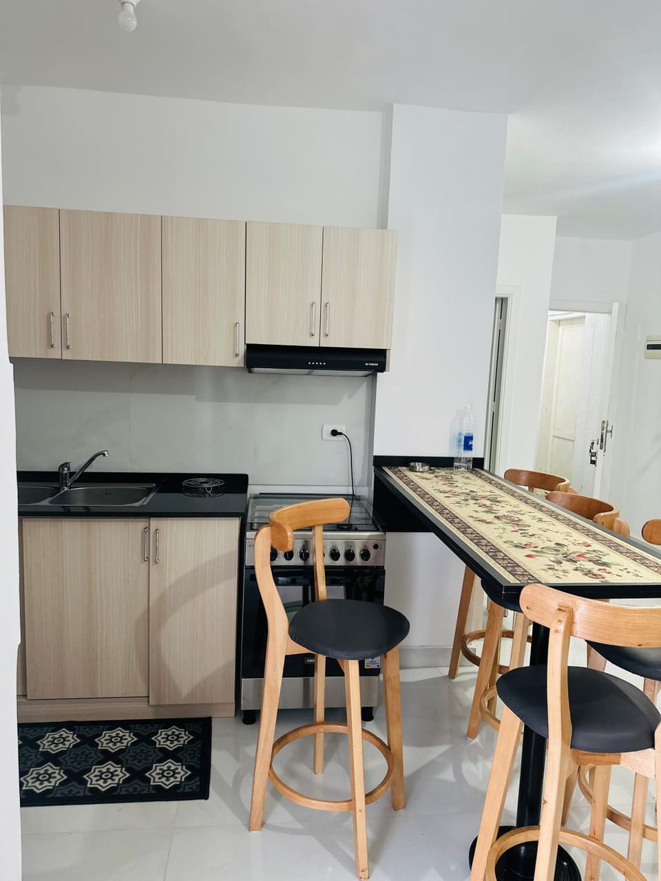 Dining area, dishwasher, oven