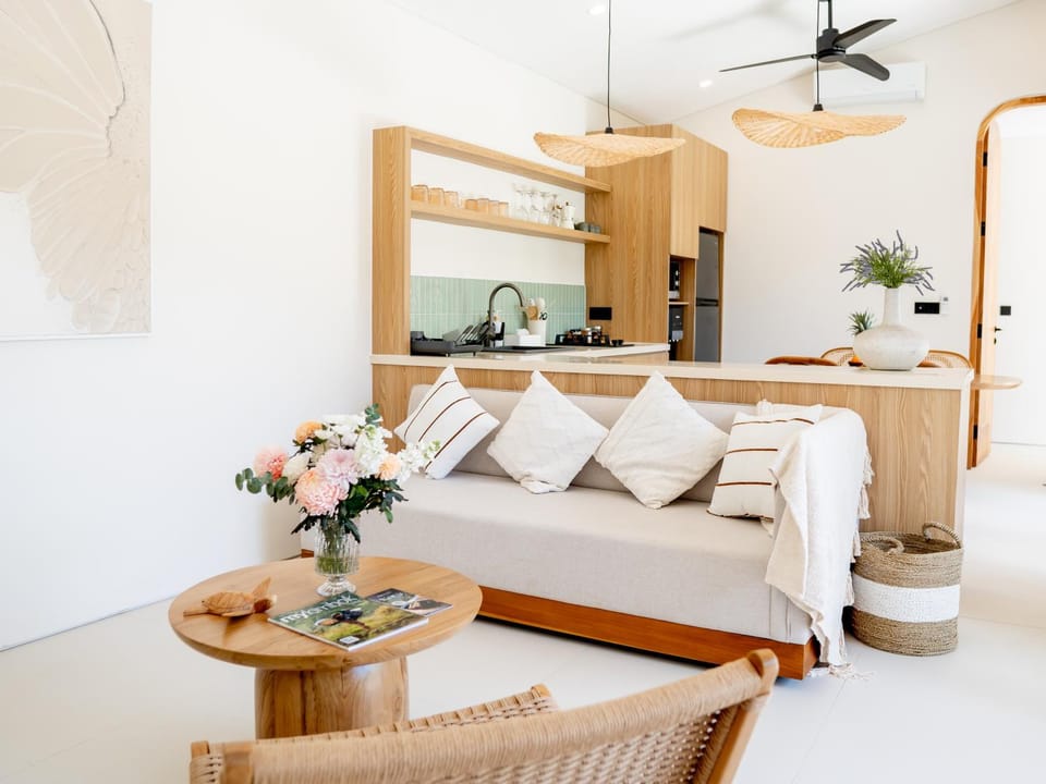 Living room, kitchen