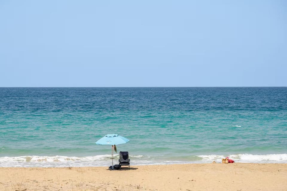Day, Beach, Sea view, sunbed