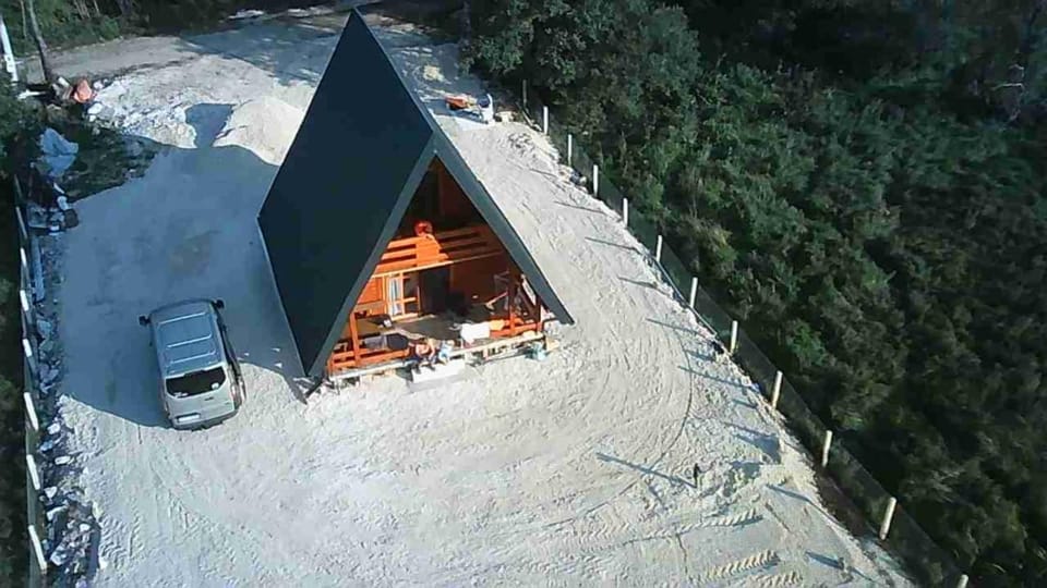 Property building, Bird's eye view, Parking