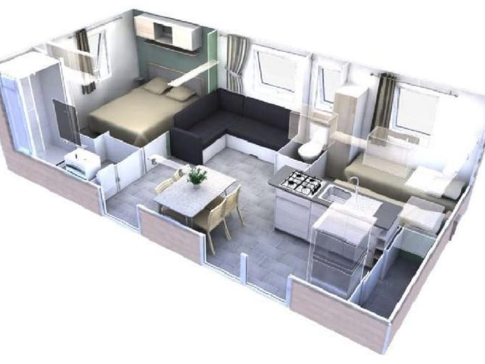 Mobil-home avec Terrasse pour 6 Personnes en Ardèche - API-1-52-360 Campground/ 
RV Resort in Provence-Alpes-Côte d'Azur