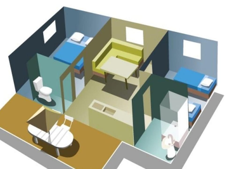 Mobil home avec terrasse pour 6 personnes - API-1-52-636 Campground/ 
RV Resort in Occitanie