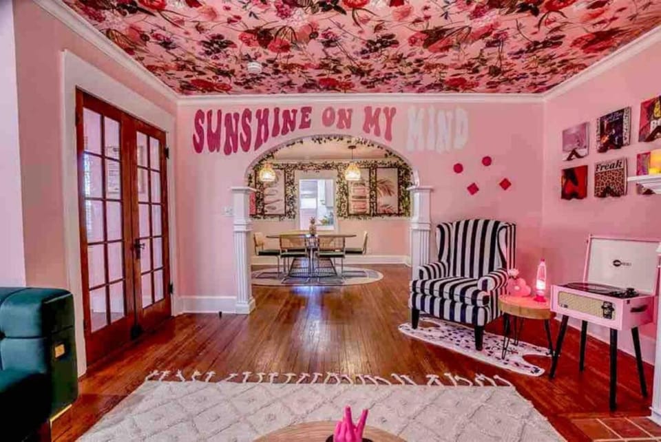 Whimsical decor-pergola swings-moonlit hot tub-FUN House in Bradenton