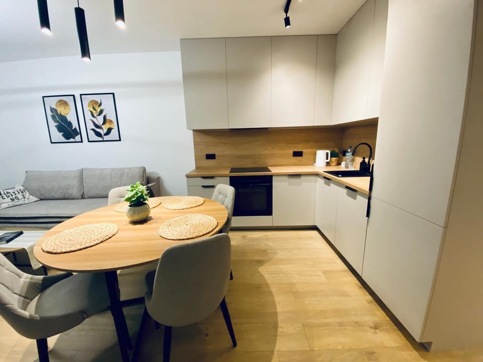 Kitchen or kitchenette, Seating area, Dining area, stove