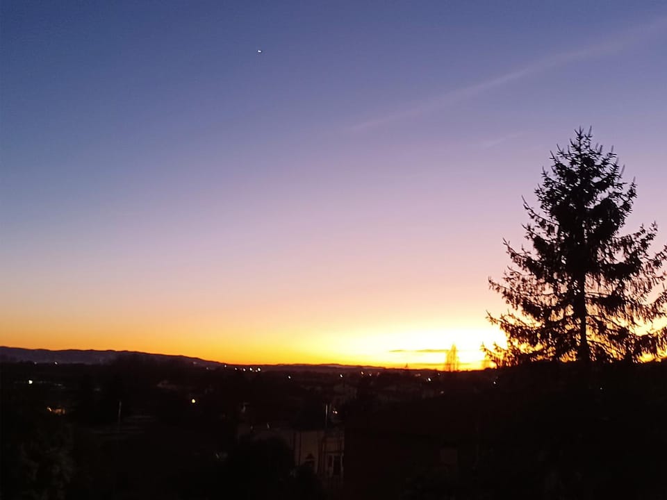 Mountain view, Sunset