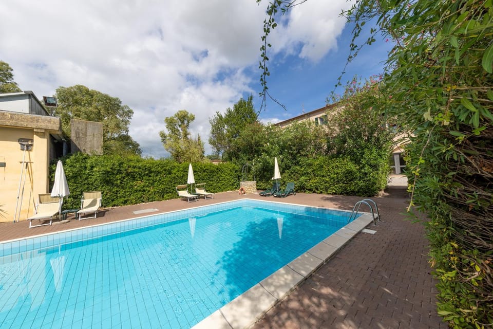 Property building, Living room, Swimming pool