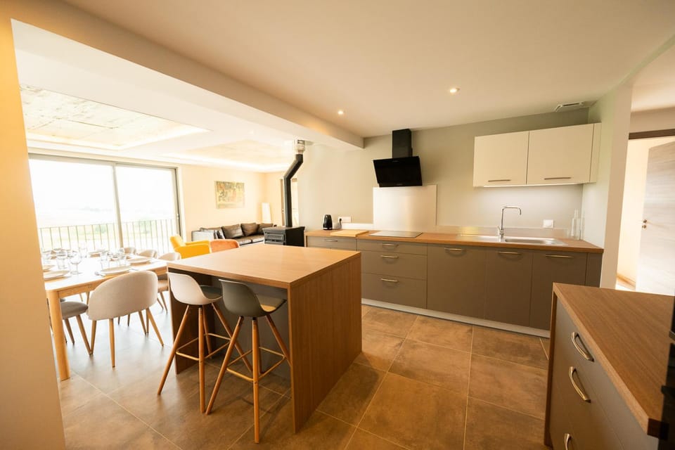 Kitchen or kitchenette, Dining area, oven, stove