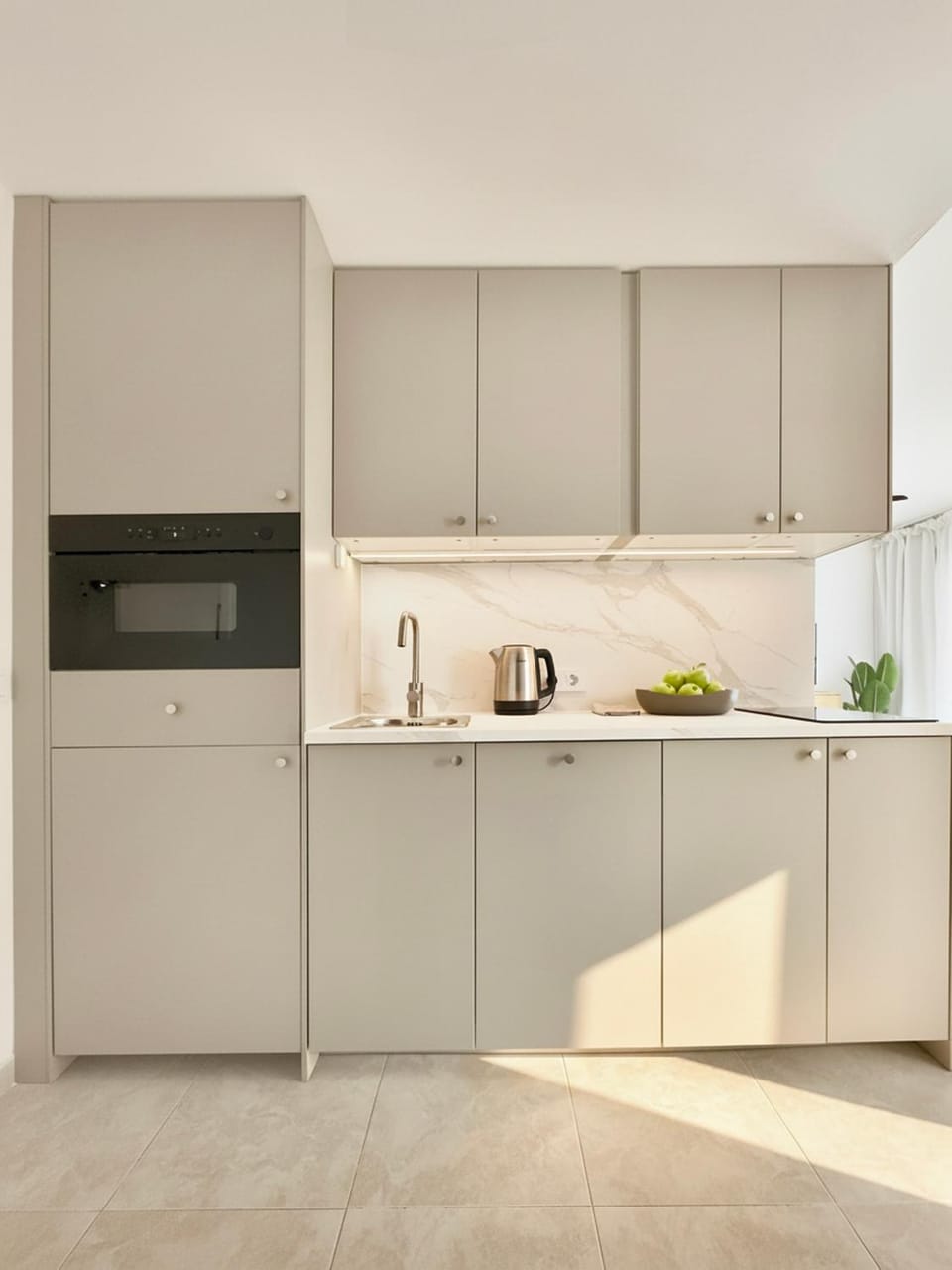 Kitchen or kitchenette, microwave, oven, stove, kitchen