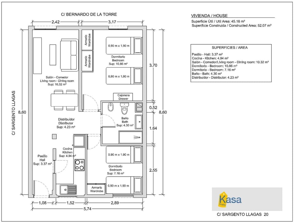 Area and facilities