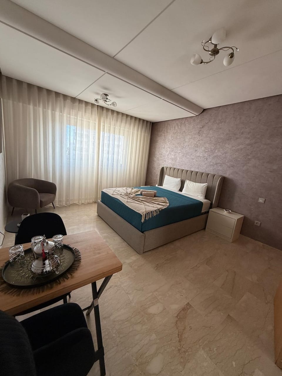 Cozy Malabata Studio Sea View Apartment in Tangier