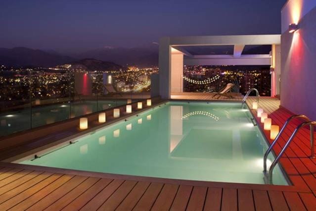 Swimming pool, Sunset
