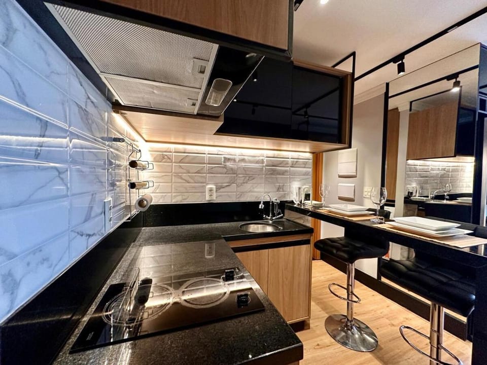 Kitchen or kitchenette, oven, stove, toaster