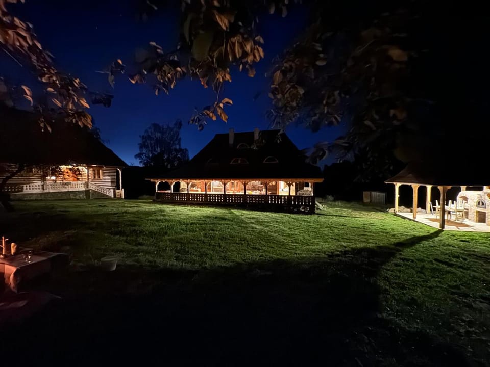 Property building, Night, BBQ facilities, Garden view