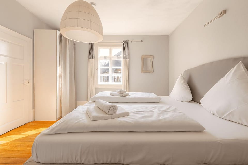 Bed, Photo of the whole room, Bedroom, towels, wardrobe