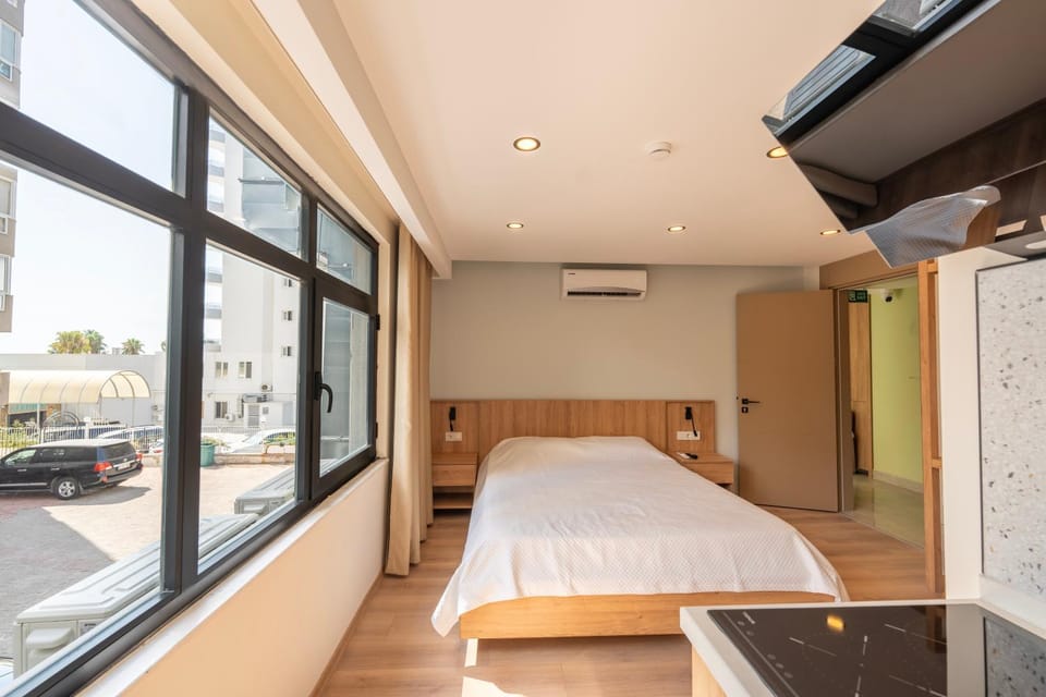 Bed, oven, air conditioner
