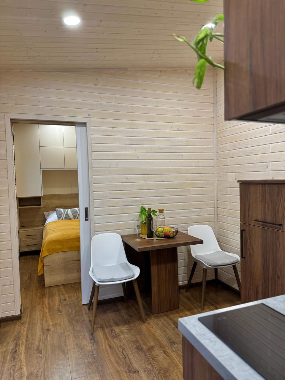 Bed, Kitchen or kitchenette, Photo of the whole room, Bedroom, wardrobe
