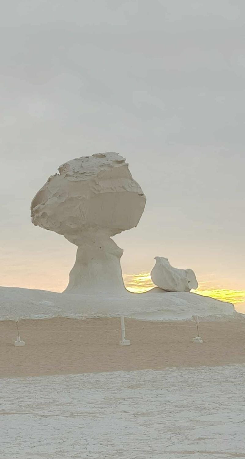 White & Black Desert Camping Luxury tent in Egypt
