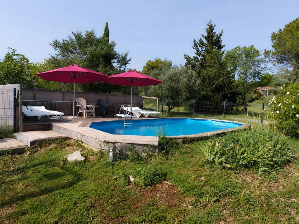 Property building, Living room, Swimming pool