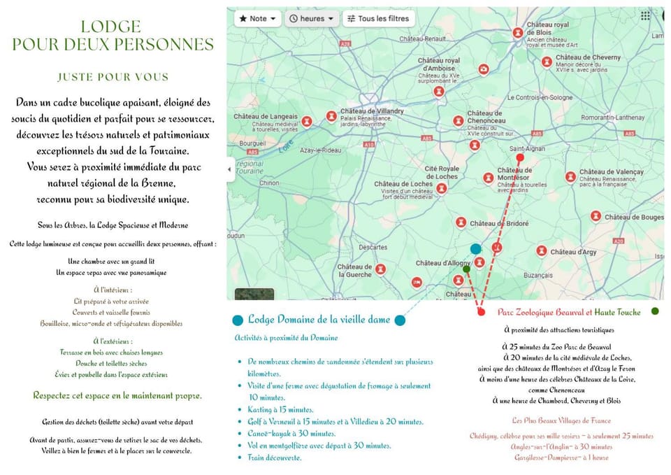 Au Domaine de la Vieille Dame Campground/ 
RV Resort in Centre-Val de Loire