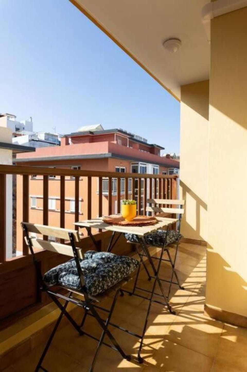 Property building, Day, View (from property/room), Balcony/Terrace, Living room