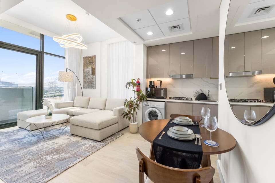 Kitchen or kitchenette, Living room, Dining area