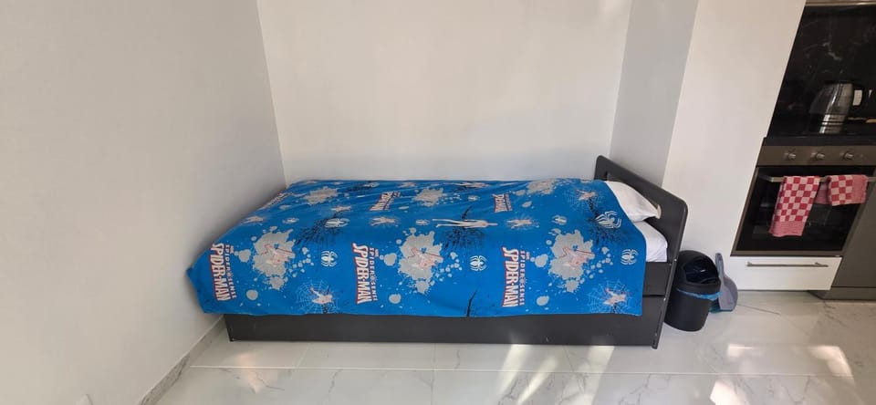 Bed, Living room, Seating area