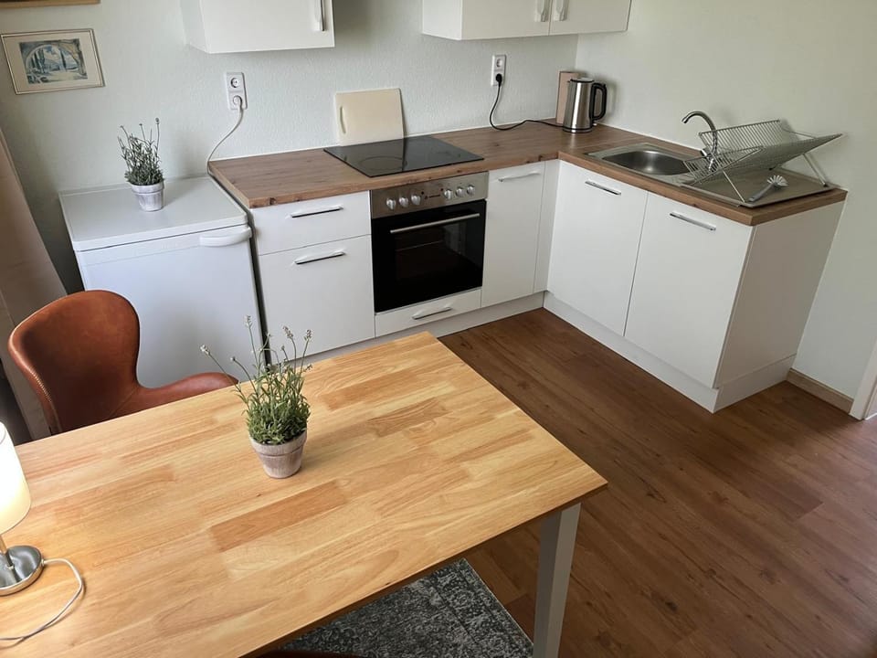 Kitchen or kitchenette, oven, stove